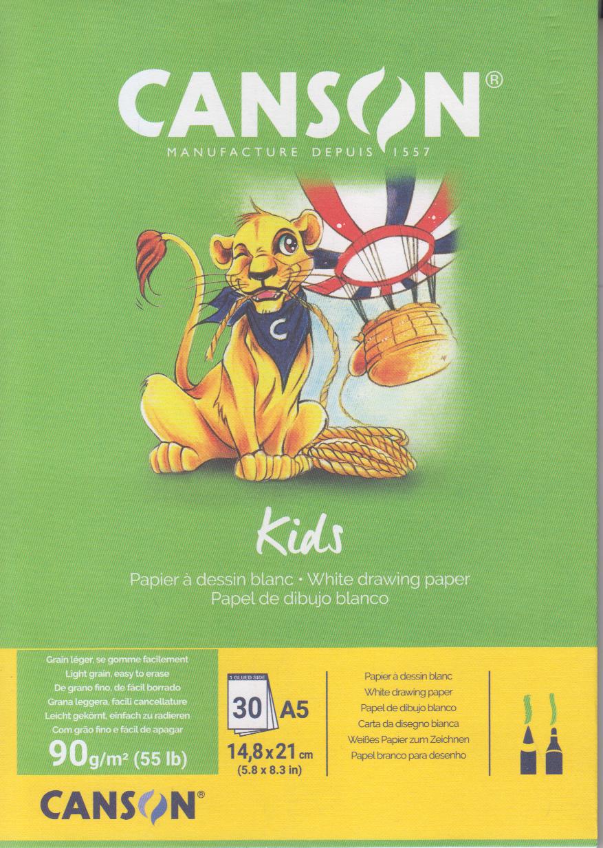 دفتر طراحی 30 برگ CANSON 400015581 Kids 90gr A5