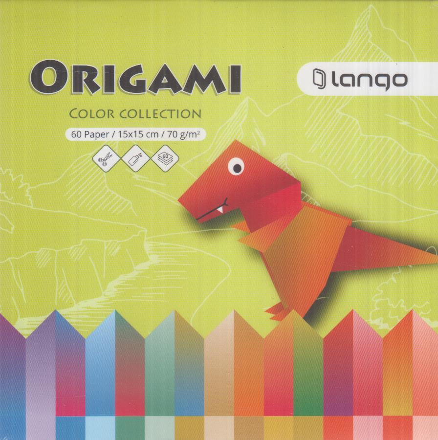 اوریگامی 15×15 60 برگ کالکشن رنگی لانگو LANGO