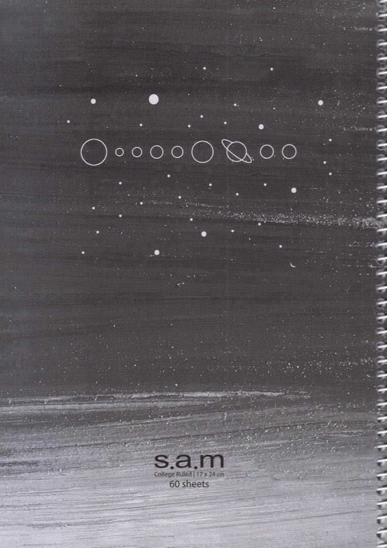 دفتر 60 برگ سیمی وزیری مجلد sam - 0