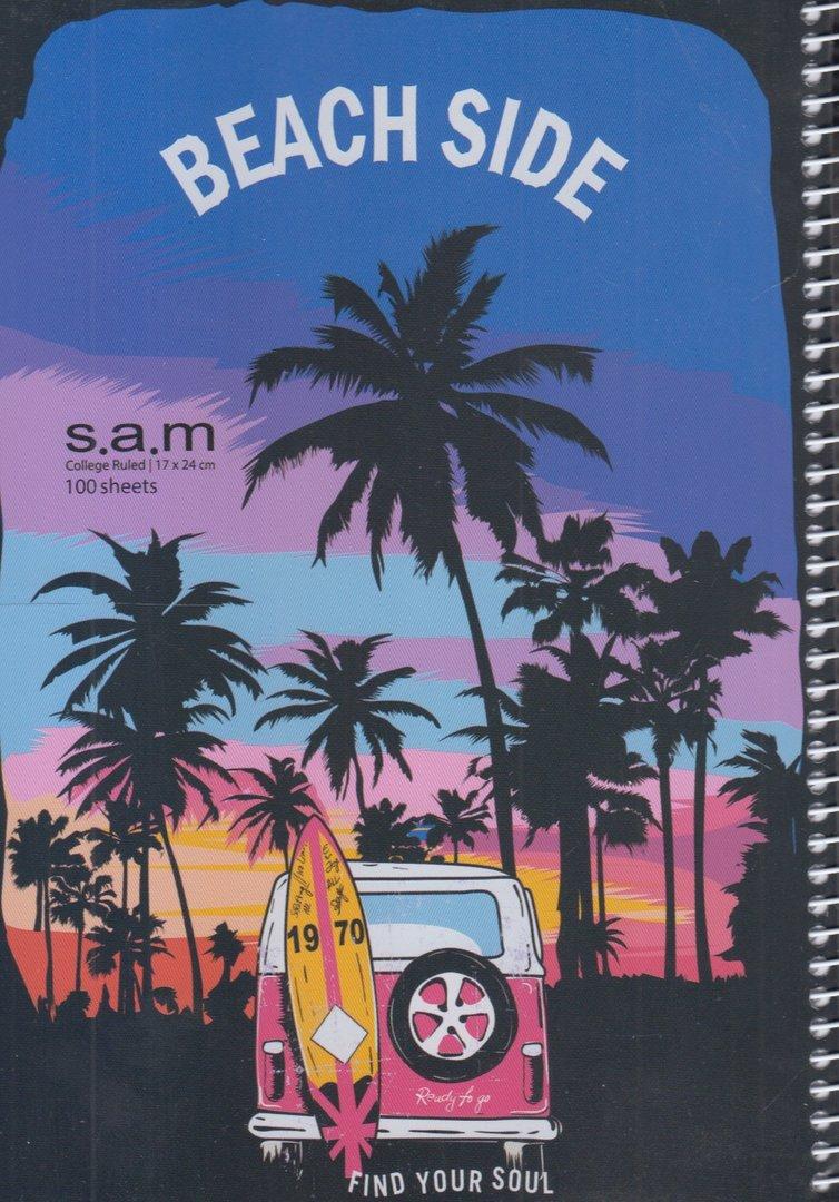 دفتر 100 برگ سیمی وزیری فانتزی مجلد sam