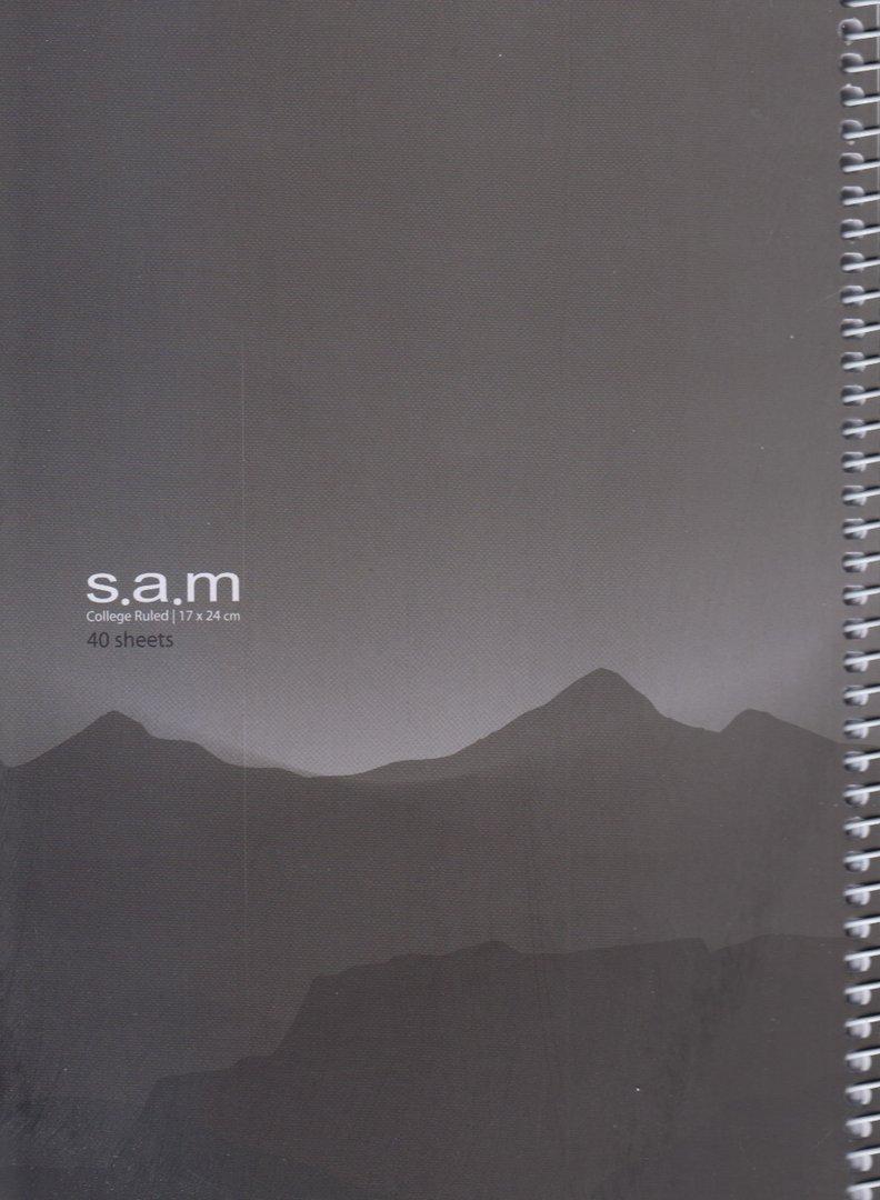 دفتر 40 برگ طرح 4 مشکی وزیری سیمی sam - 0