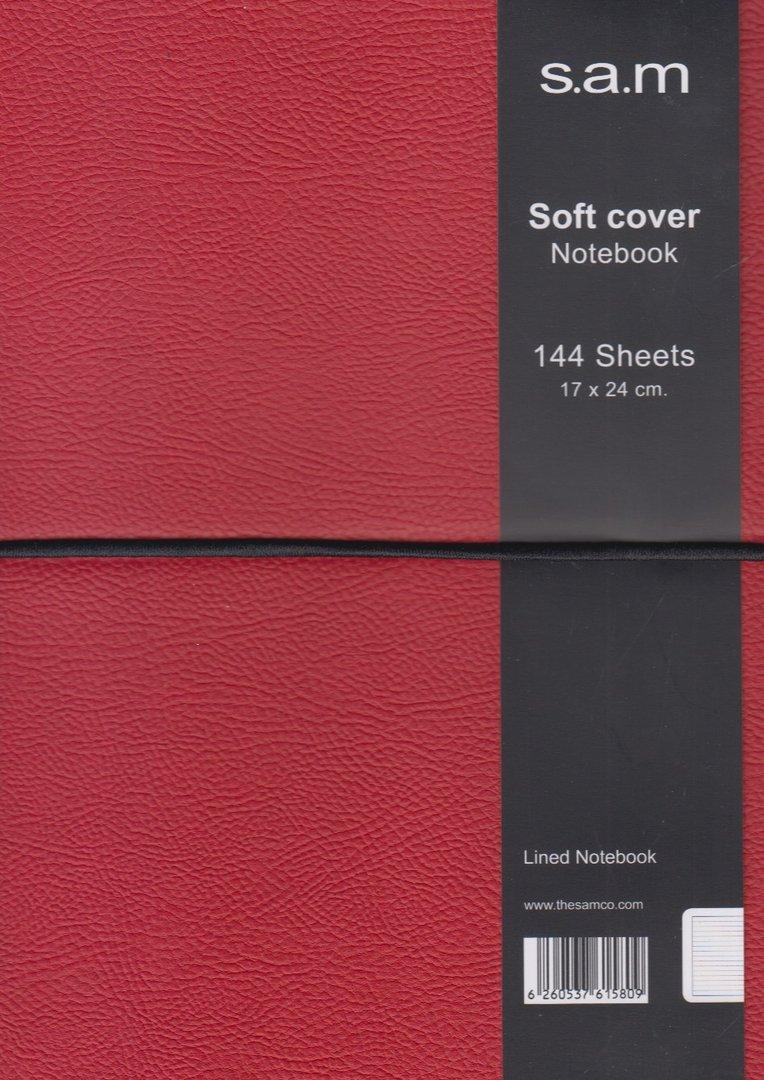 دفتر 144 برگ قرمز وزیری sam Denzo - 0