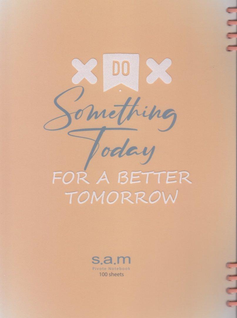 دفتر 100 برگ نارنجی سیمی وزیری sam p.p - 0