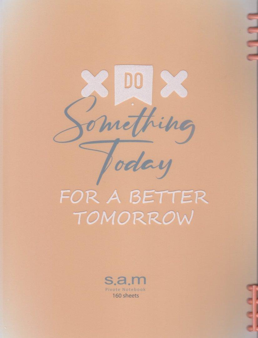 دفتر 160 برگ نارنجی سیمی وزیری sam p.p - 0