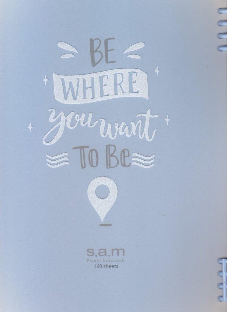 دفتر 160 برگ آبی سیمی وزیری sam p.p - 0